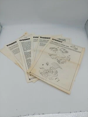 6 Tyco Kit Model Railroad Scenery Buildings Instruction Sheets ONLY, Ships FREE! - Image 1 of 4