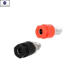 PRESA JACK A BANANA CONNETTORE FEMMINA COPPIA NERO E ROSSO PER SPINA 4mm - Imagen 1 de 2