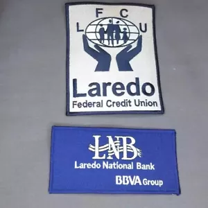 Laredo Texas TX National Bank Credit Union LFCU LNB BBVA Iron On Patches - Picture 1 of 2