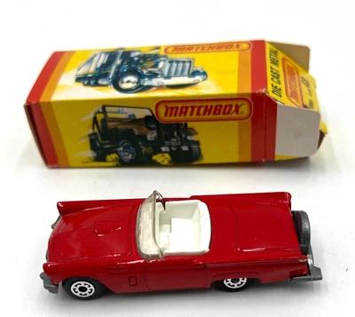 Vintage 1982 Matchbox #42 Lesney 1957 Thunderbird Red Convertible Car Mint New - Image 1 of 4
