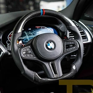 Real carbon fiber Sport Steering Wheel All BMW G-Series G20 G30 3 5-Series - Picture 1 of 5