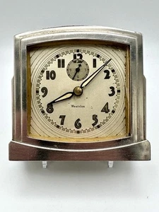 Vintage 1930’s Art Deco Desk Alarm Clock - Westclox Model 61-G Dura Case-Works - Picture 1 of 11