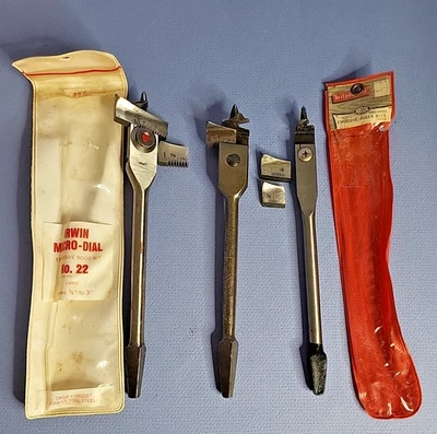 LOTE DE 3 BROCAS EXPANSIVAS IRWIN # 22 - Millers Falls # 152 barrena Foto 1 de 4