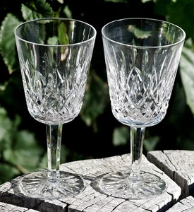 VINTAGE Waterford Lismore Crystal Wine Glasses Set of 2 1950's Made in Ireland - Picture 1 of 6