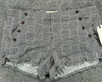 Shorts Jolt novo com etiquetas feminino preto linho júnior 9 shorts branco geométrico chino 34W - Imagem 1 de 4