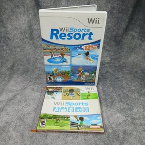 Wii Sports & Wii Sports Resort per Nintendo Wii entrambi completi e rifabbricati - Foto 1 di 6