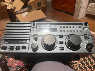 ICOM IC M-700 radio with power cord and AT 120 Automatic Antenna Tuner - Image 1 of 4