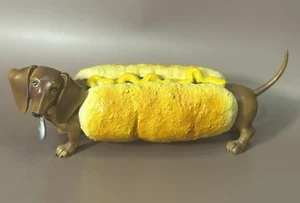 Westland Hot Diggity HOT DOG Dachshund Resin Fig. Weiner Dog Mustard 2005 VTG 7” - Picture 1 of 9