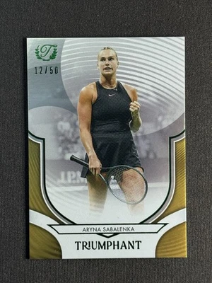 Lámina de oro Topps Triumphant #9 2025 Aryna Sabalenka 12/50 Foto 1 de 2