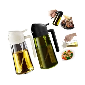 Olivenölsprüher zum Kochen 2 in 1, 2er Pack Lebensmittelqualität Glas Olivenöl Dispe... - Bild 1 von 7