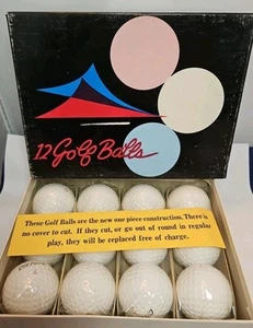 Vintage 1967 Cut Proof Classic Golf Balls 12pk NOS One-Piece Rare History - Picture 1 of 7