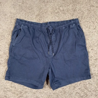 Pantalones Cortos Faherty Para Hombre 2XL Azul Marino Esencial Cordón Algodón 6" Entrepierna Playa Foto 1 de 4