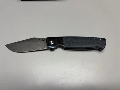 Kansept Shikari 4 英寸大马士革带黑色和蓝色碳纤维秤 — 第 1/4 张图片