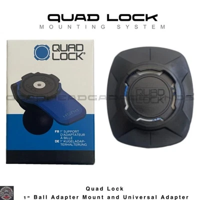 QUAD LOCK Phone Motorcycle Ball Mount + Universal Adapter NEW - Image 1 of 4