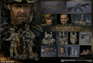 In Stock New DAMTOYS 78100 1/6 Russian Spetsnaz FSB Alpha Group Sniper Figure ！ - Picture 1 of 23