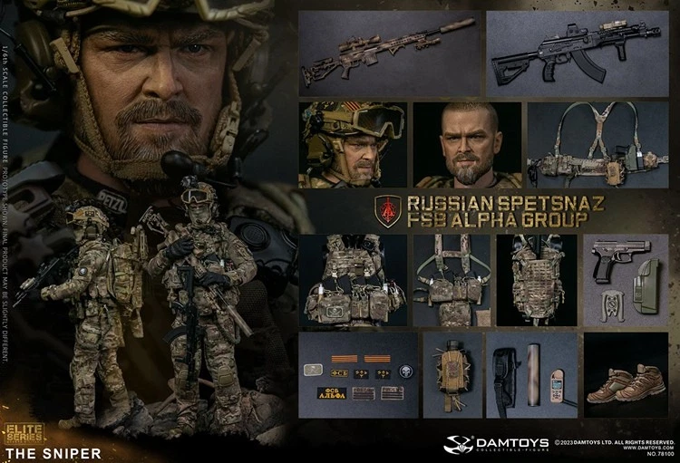 Damtoys 1/6 78100 Fsb Sniper Alpha Group Action Figure Toy In Stock