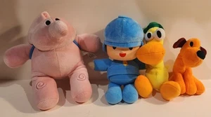 Vintage 1st Gen Pocoyo, Elly, Pato, & Loula Soft Plush Figures BANDAI 2005 - Picture 1 of 6