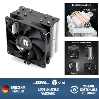 CPU-Kühler Luftkühler 120mm für AMD Intel mit Heatpipes PWM Lüfter leise - Bild 1 von 4