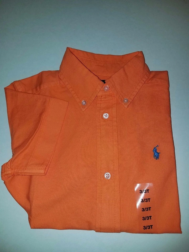Camisa Ralph Lauren Niños Blake Popelina Manga Corta - Nueva Con Etiquetas Talla 5 y 6 Foto 1 de 1