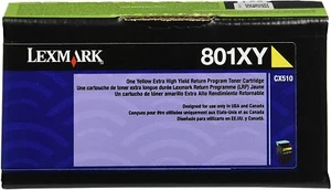Genuine Lexmark 80C1XY0 Yellow Extra High Yield 801XY Toner Cartridge - Picture 1 of 2