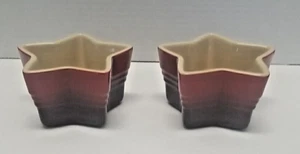 Le Creuset Set of 2 Cherise Red Star Shape Ramekins Small Dish-France - Picture 1 of 12