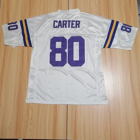 white Retro American Football Jersey 80# Cris Carter Jersey Custom Stitched Cover