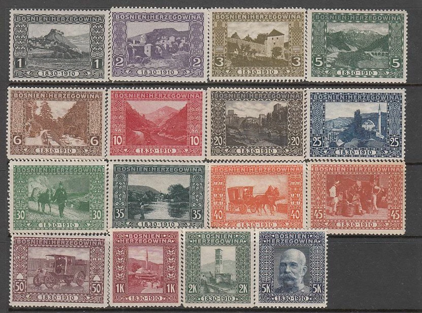 Bosnia Herzegovina - 80th Birthday Francis Joseph I (MLH Set) 1910 (CV $185) - Image 1 of 1
