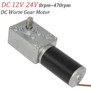 Gear Box Motor DC 12V 24V High Torque Electric Power Speed Reduce Turbine Worm - Picture 1 of 8