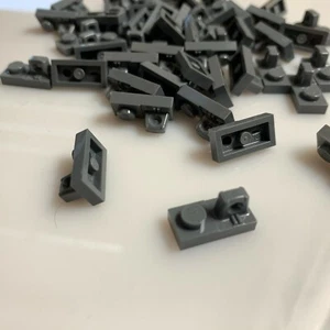 50 per lot NEW LEGO Dark Stone Grey 1X2 Plate w/Stub Upper (30383/4210726) hinge - Picture 1 of 3