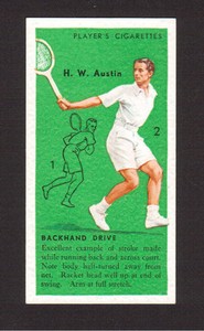 H.W. Bunny Austin Tennis Vintage 1930s UK Cigarette Card