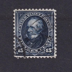 MATT'S STAMPS SCOTT #259 HENRY CLAY 15-CENT BUREAU ISSUE, USED XF-90 CV$300 - Picture 1 of 3