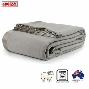 400GSM Australian Washable Wool Blanket Platinum by Jason - Picture 1 of 4