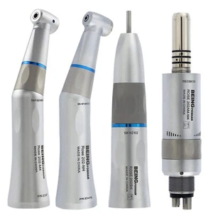BEING Dental Low Speed Contra Angle Straight Nose Cone Air Motor Handpiece 4Hole - Picture 1 of 96