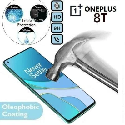 100% Genuine Tempered Glass Screen Protector (+One Plus 8 T 5G 1) For OnePlus 8T - Image 1 of 2