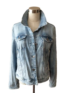 Just Jeans Girls Juniors Size 14 Jeans Jacket Distressed Denim Blue Jeans Used - Picture 1 of 14