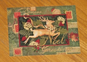 Elizabeth King Brownd Art - Temporadas Saludos Reno - Lang Tarjeta de Navidad 5ct - Imagen 1 de 3