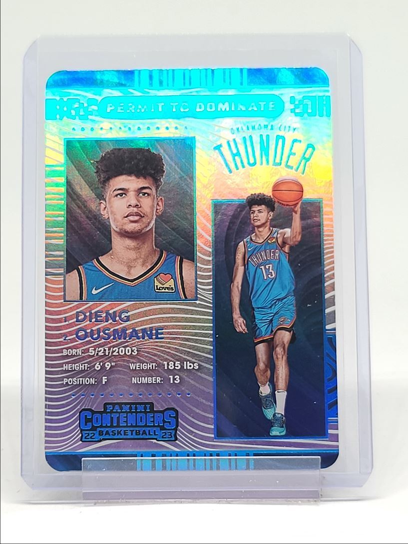 2022-23 Contenders Permit To Dominate Thunder SSP Ousmane Dieng WHC710