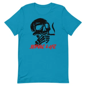Stogie Life Smoking Skull Short-Sleeve Unisex T-Shirt - Picture 1 of 11