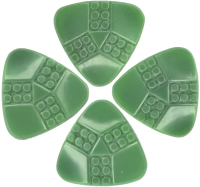 C1940 Vintage MCM Triangle Retro Geometric Mint Green Jade Glass Button LOT 1.06 - Image 1 of 4