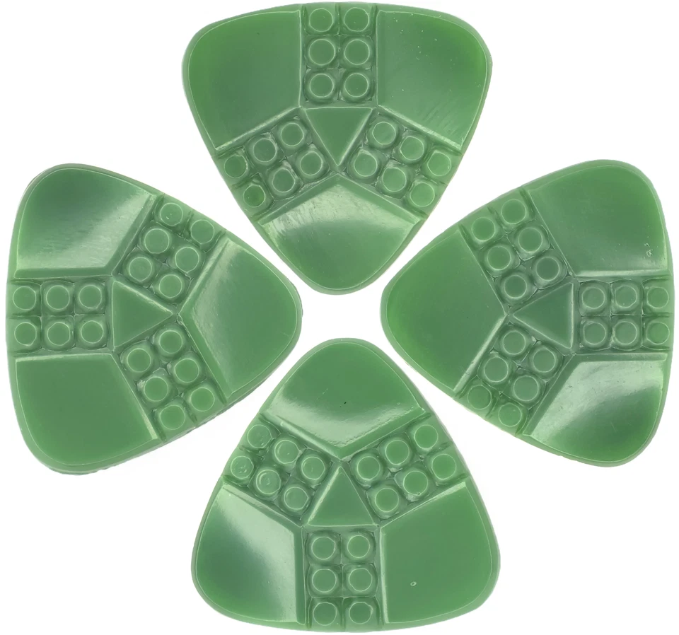 C1940 Vintage MCM Triangle Retro Geometric Mint Green Jade Glass Button LOT 1.06 - Image 1 of 4