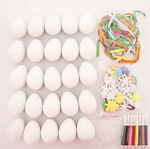 25 Gänseeier weiß leere ausgeblasene Natur Deko Eier Ostereier Dekoeier Ost B8H3 - Bild 1 von 7