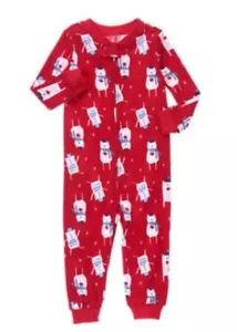 Gymboree Baby Royal Red One-Piece Polar Bear Holiday Christmas Pjs Nwt 6-12 M - Picture 1 of 1