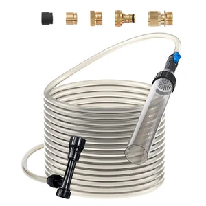 Aquarium Vacuum Gravel Cleaner 30ft PVC Hose Siphon for Fish Tank Cleaning - Picture 1 of 12