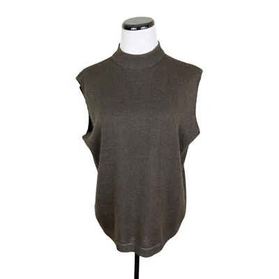 Camiseta sin mangas suéter sin mangas cuello falso tejido San Remo Laura vintage XL Foto 1 de 4