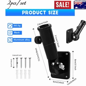 2PCS Adjustable Flag Pole Aluminum Alloy Australian Flagpole Ball Top Kit Holder - Picture 1 of 11