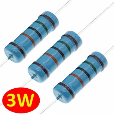 3W Metallschicht Metallfilm Widerstände 1% Wert WÄHLBAR Widerstand 0.1Ω - 2MΩ - Bild 1 von 3