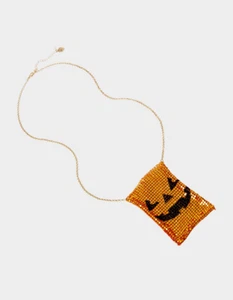 BETSEY JOHNSON JUST TREATS NECK PURSE ORANGE - Picture 1 of 3