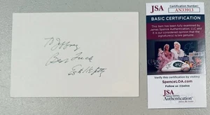 Tarjeta autografiada firmada por Estelle Getty 4x6 certificada por la JSA Golden Girls Sophia - Imagen 1 de 1
