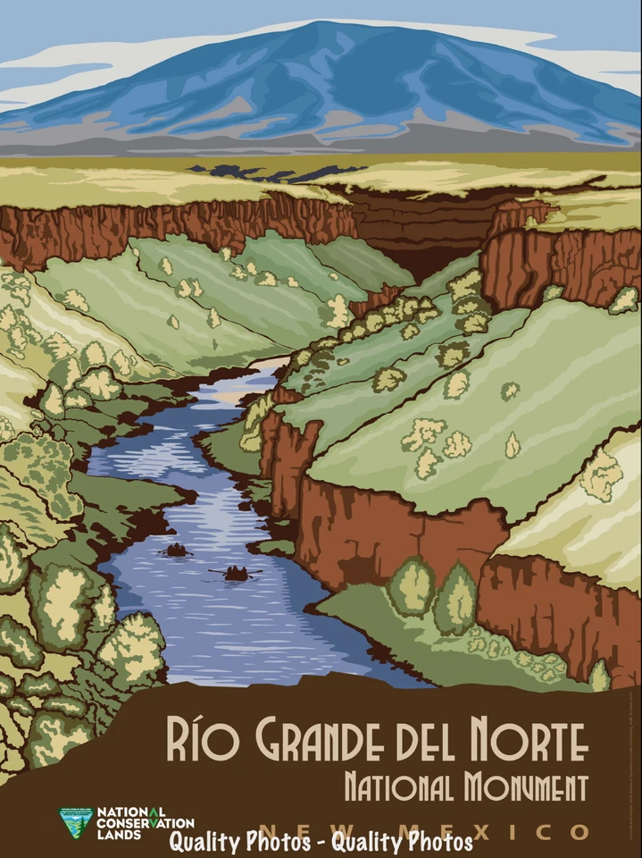 GOODS GALORE Rio Grande del Norte National Monument Poster 8.5x11" Photo Print New Mexico Art