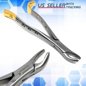 Dental Extracting Forceps 18L Surgical Tooth Extraction Serrated Beaks German - Picture 1 of 3